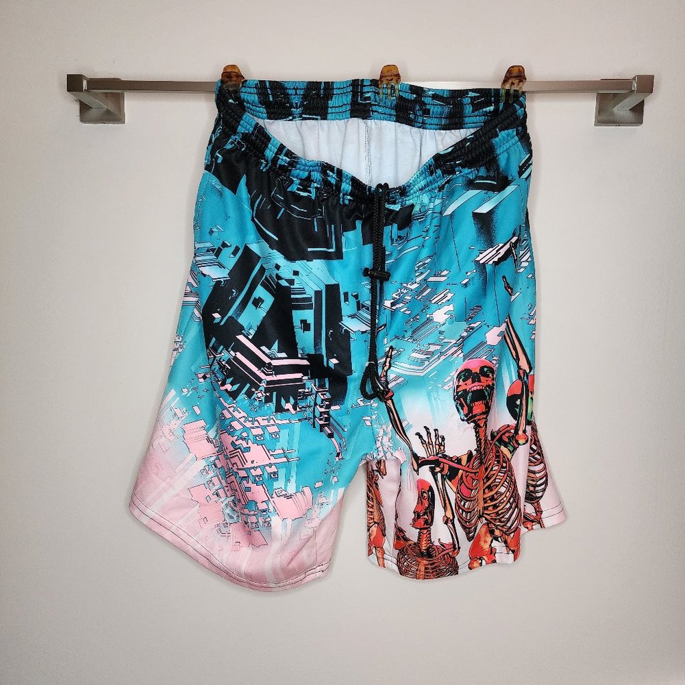 Unique Punk Core Basketball Style Shorts - Approx. Size Large